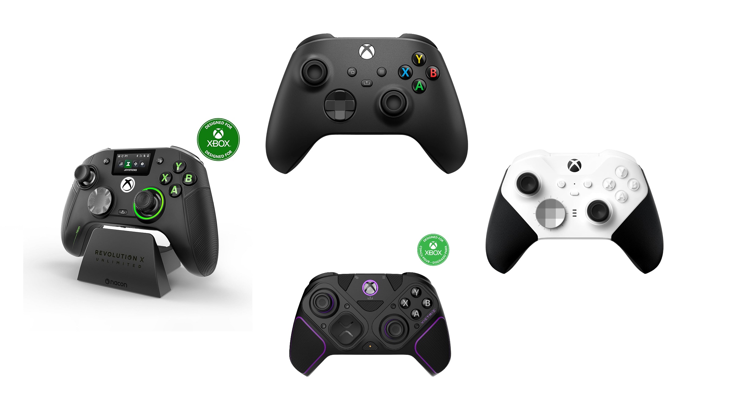 Picture of a collection of game controllers