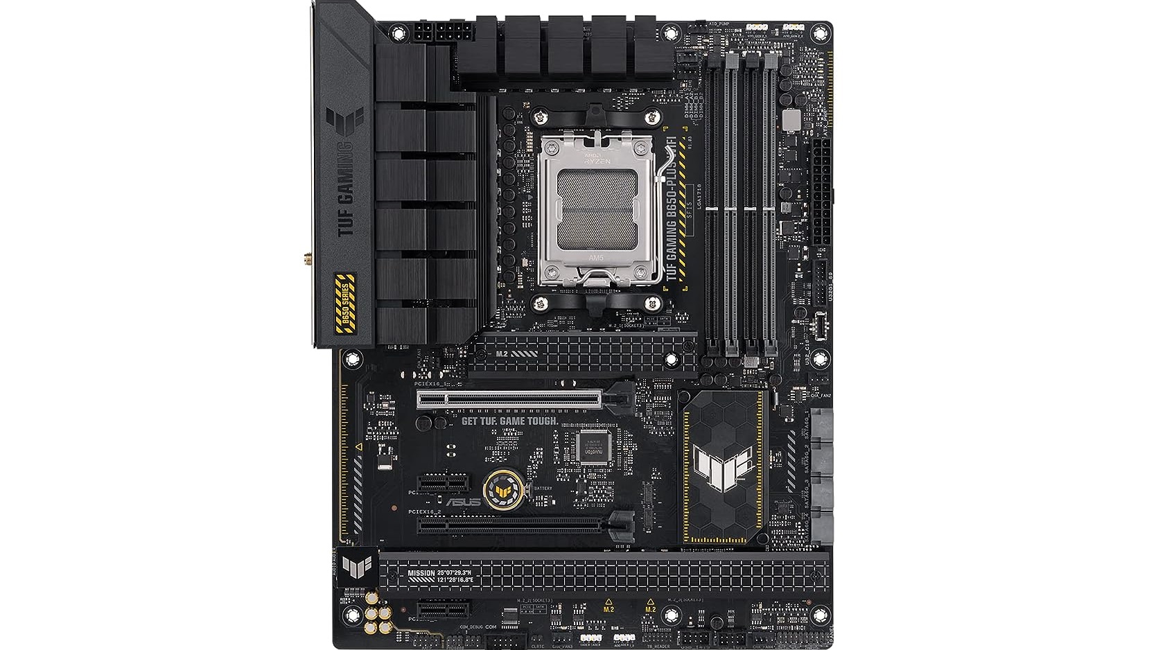 Picture of an AMD B650 motherboard with AM5 socket (Image via ASUS)