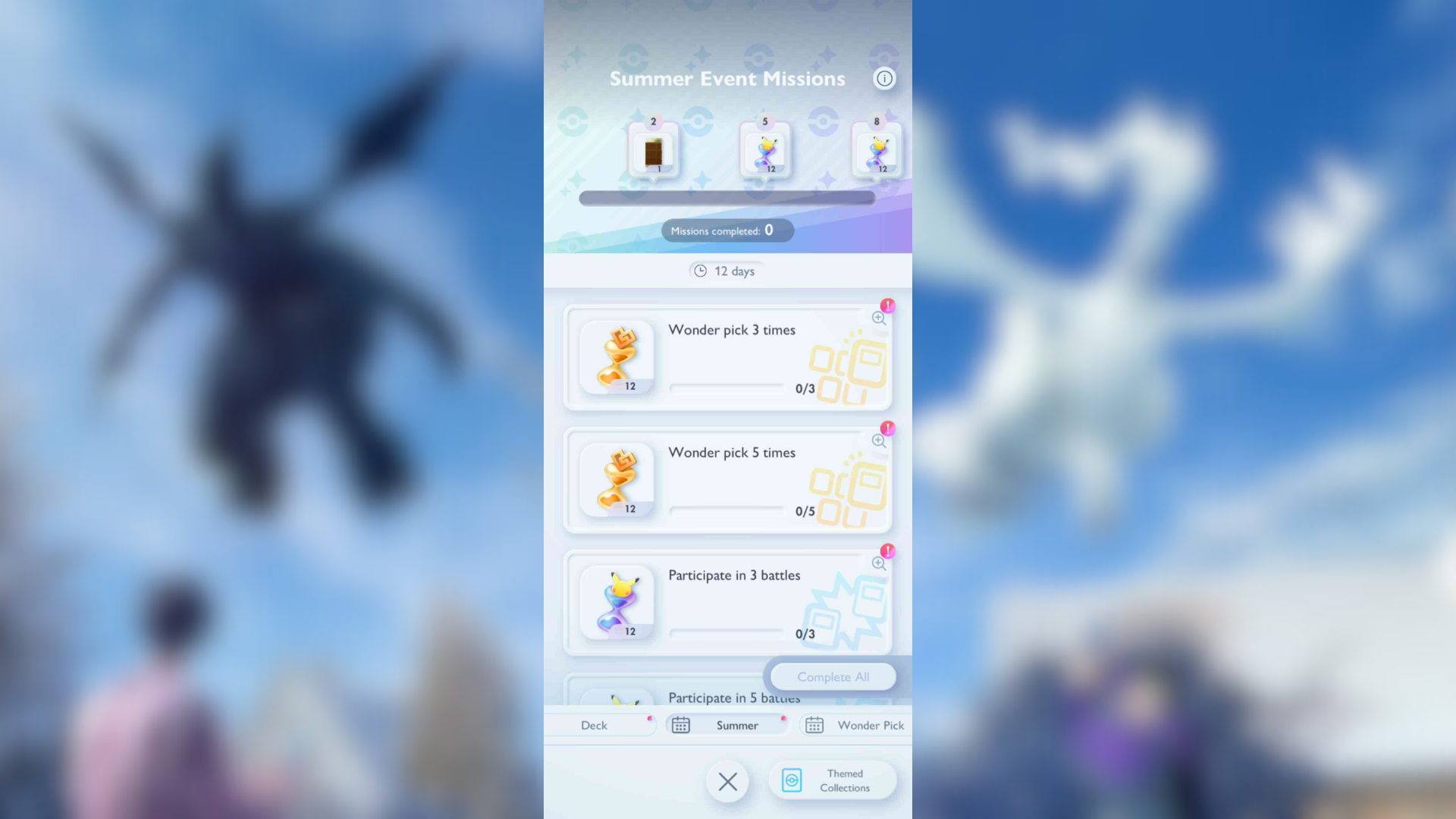All Summer Event 2025 Missions and Rewards in Pokemon TCG Pocket (Image via The Pokemon Company)