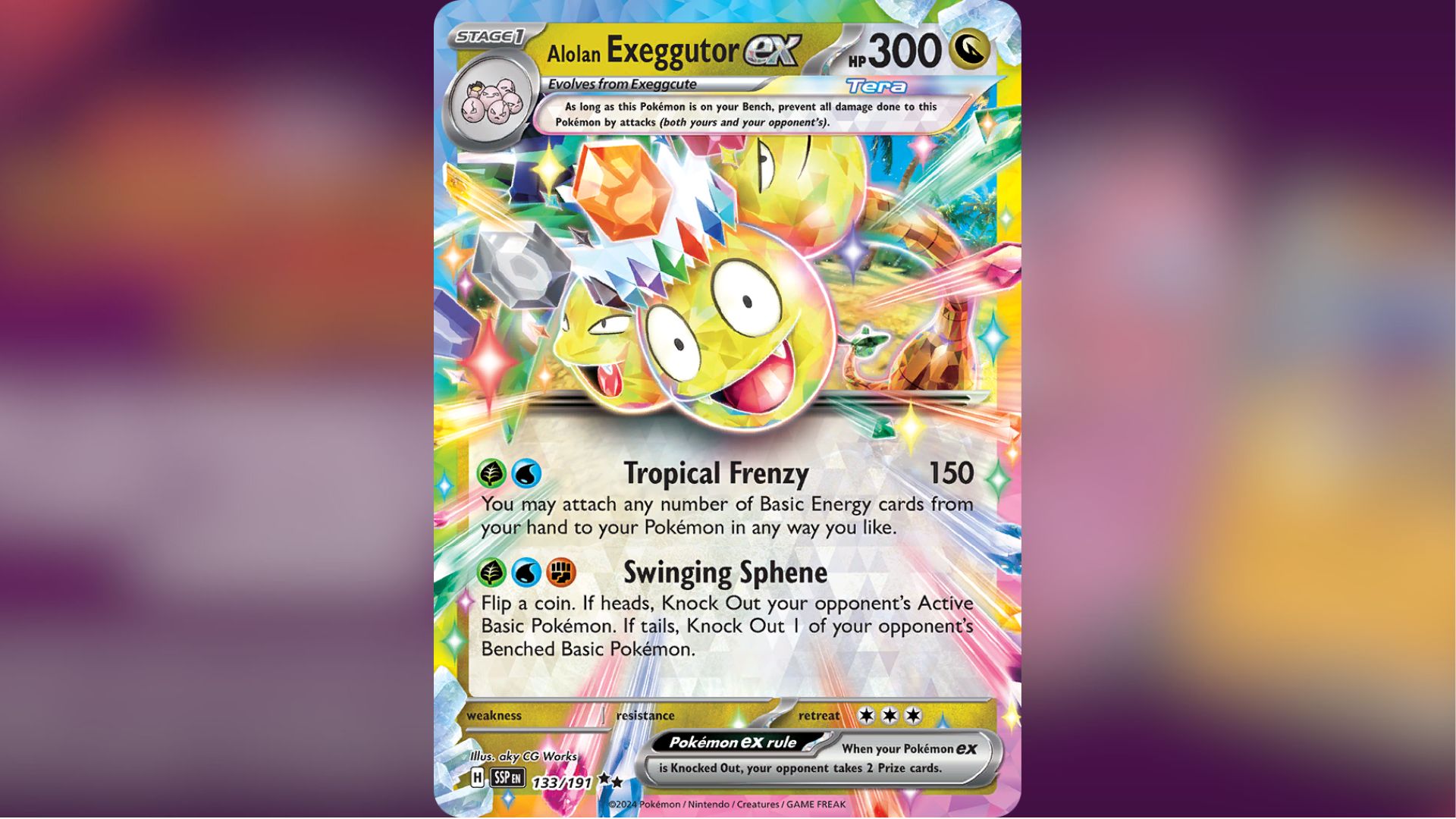 Alolan Exeggutor ex (Image via TPC)