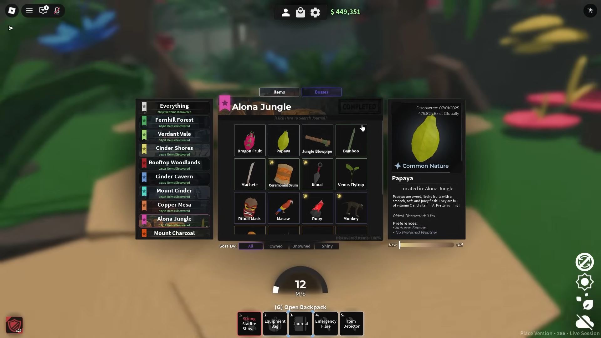 Alona Jungle items (Image via Roblox)