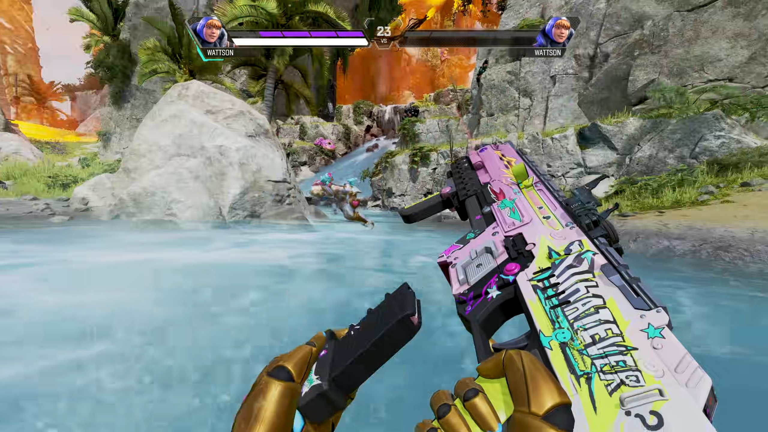Picture showcasing gun skins in Apex Legends