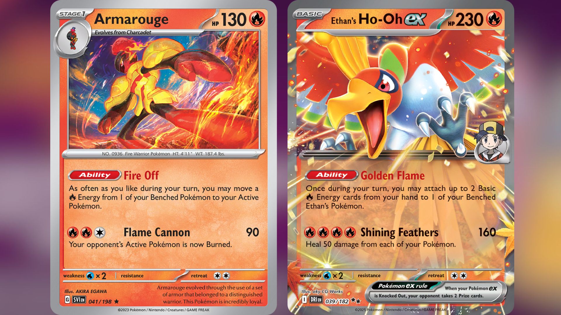 Armarouge and Ethan's Ho-oh ex (Image via TPC)