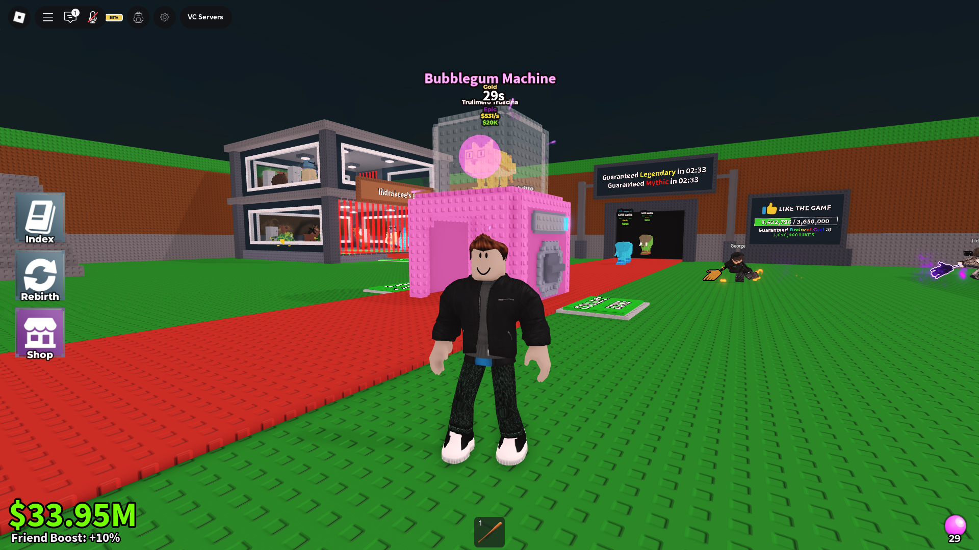 The Bubblegum Machine in action (Image via Roblox Corporation)