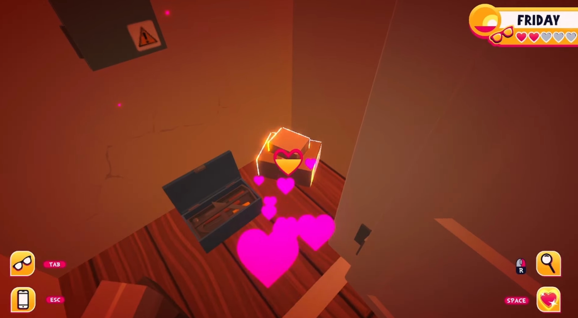 Scan the carboard boxes in the wardrobe