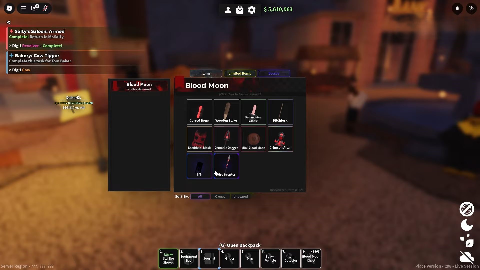 Blood moon items (Image via Roblox)