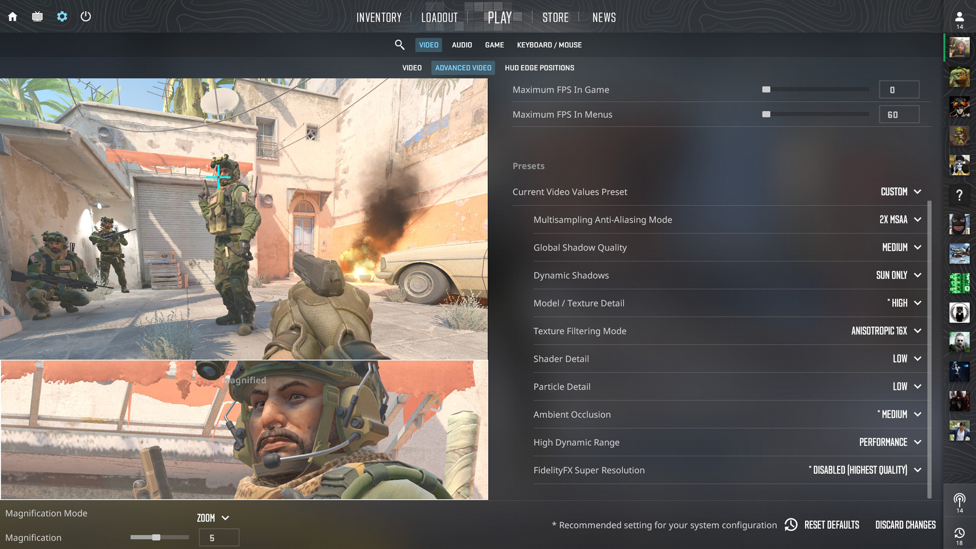 Counter Strike 2 Settings Page