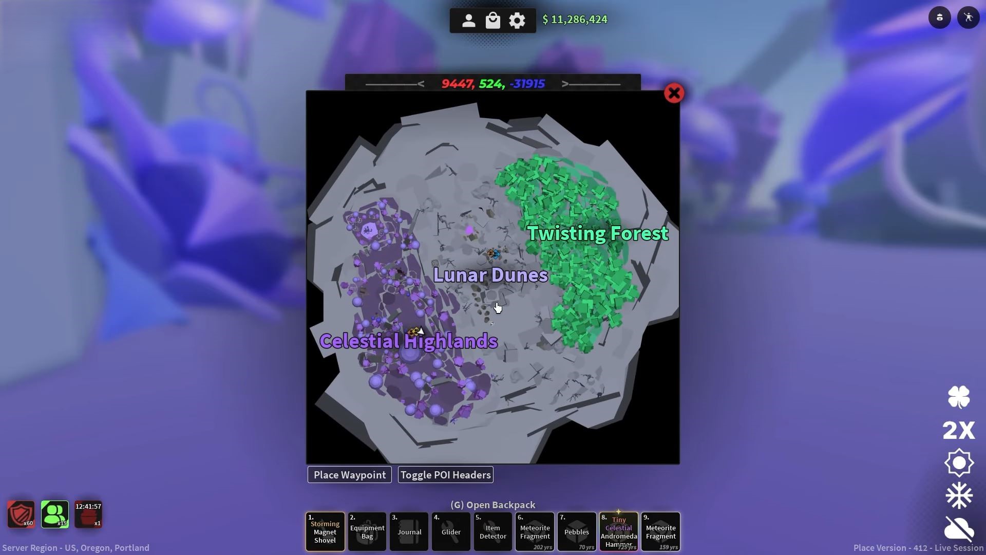 Celestial Highlands in Dig (Image via Roblox)