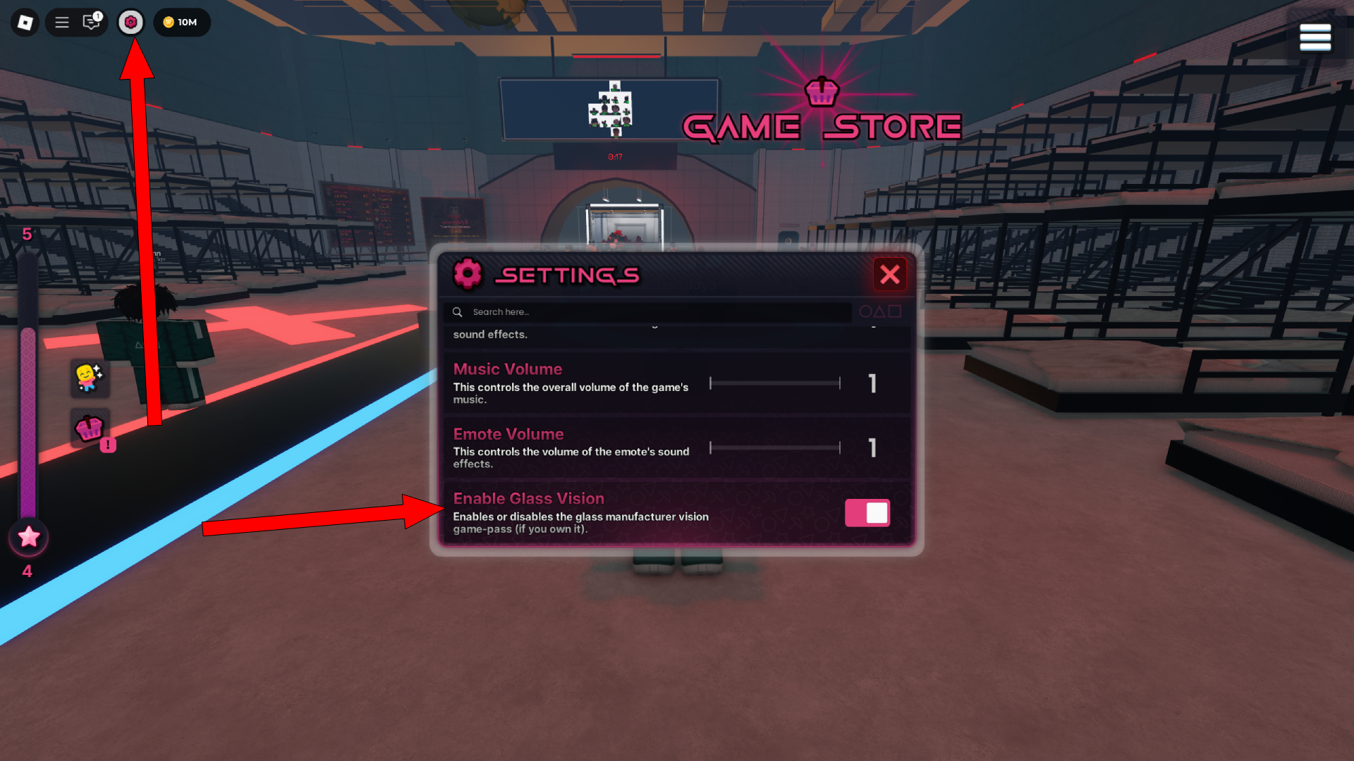 Check the Settings Menu (Image via Roblox Corporation)