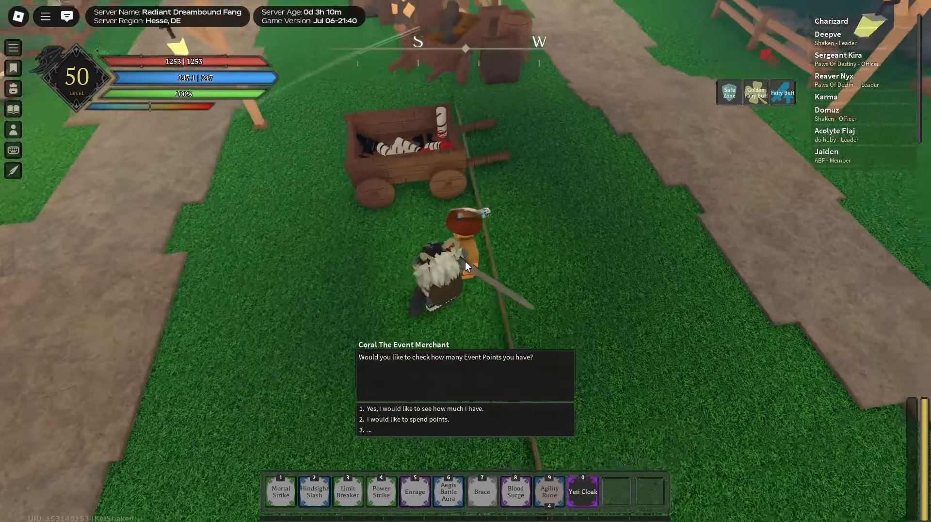 Checking Progress in Wayshire (Image via Roblox)