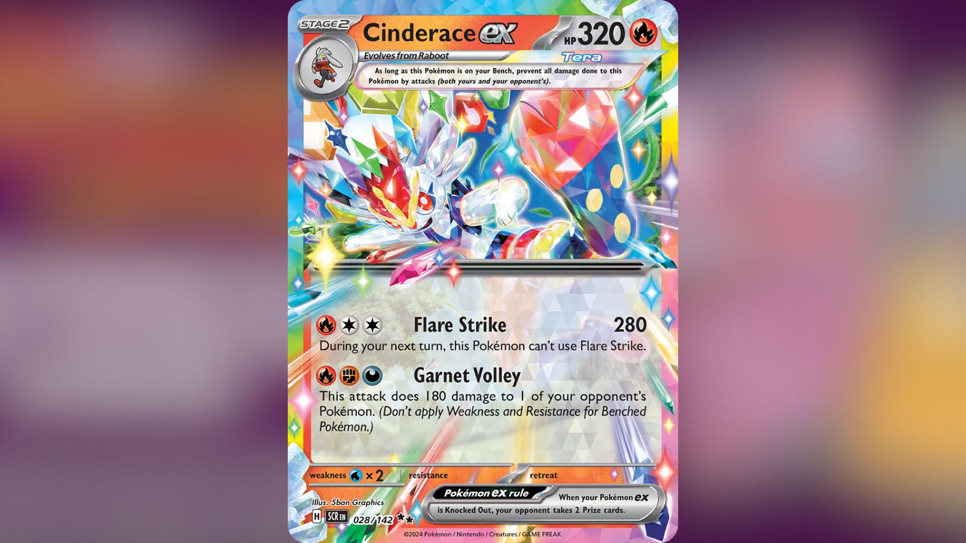 Cinderace ex (Image via TPC)