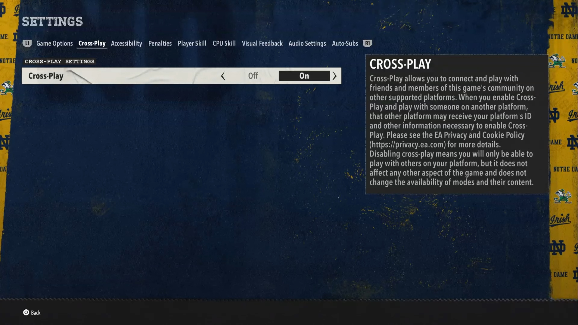 You can turn off the crossplay if needed