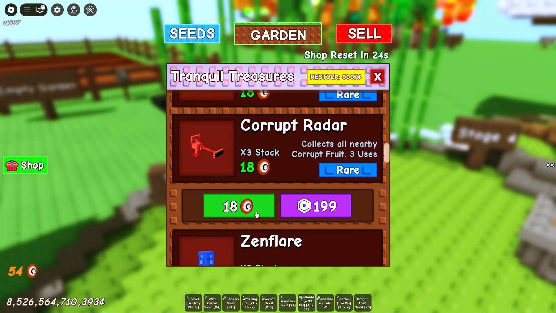 Corrupt Radar in Grow a Garden (Image via Roblox)