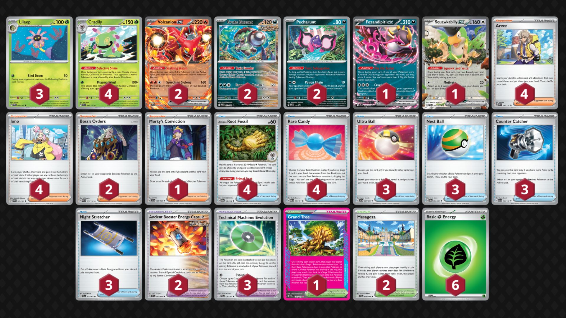 Cradily decklist (Image via TPC)