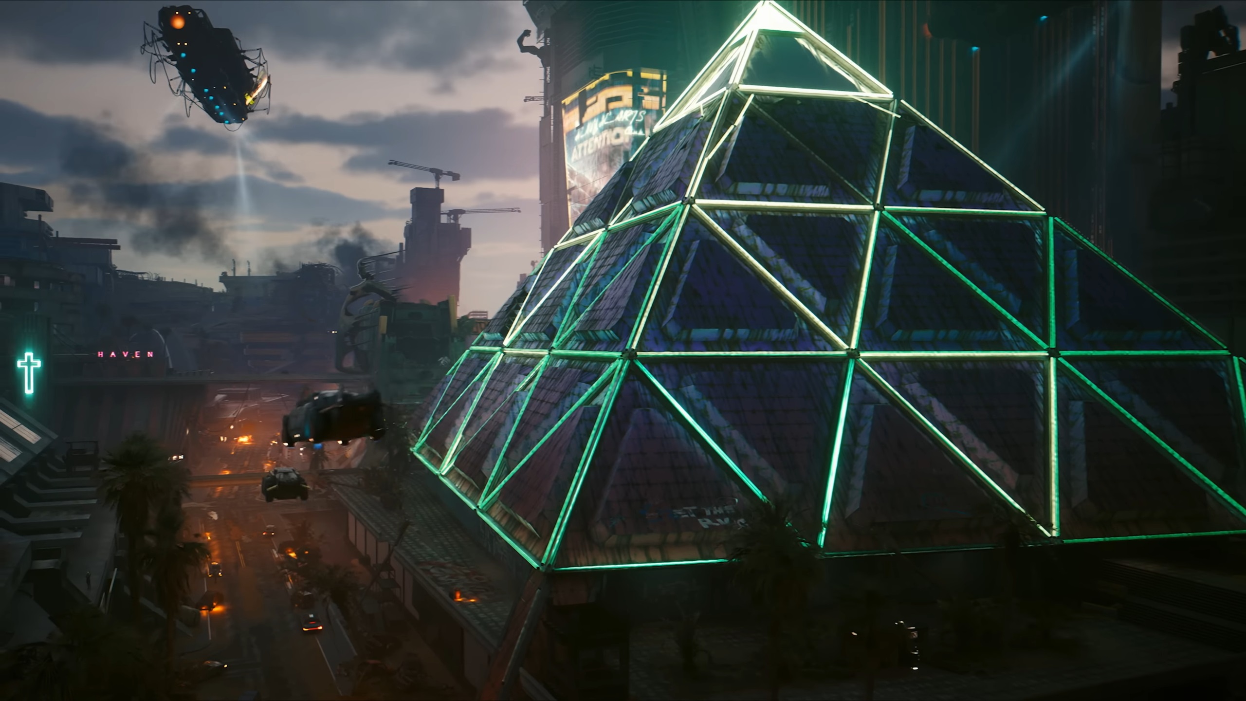 Picture of the Night City of Cyberpunk 2077