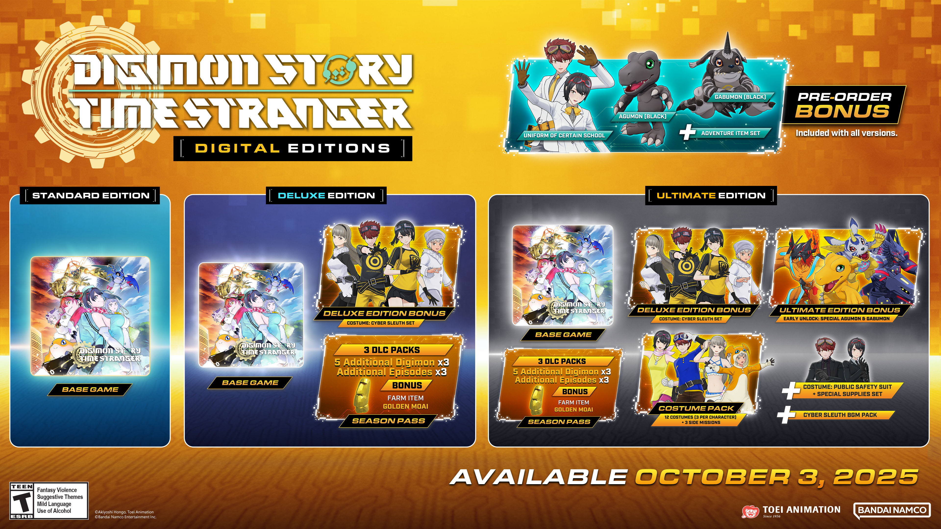 All the editions and their contents (Image via Bandai Namco Entertainment)