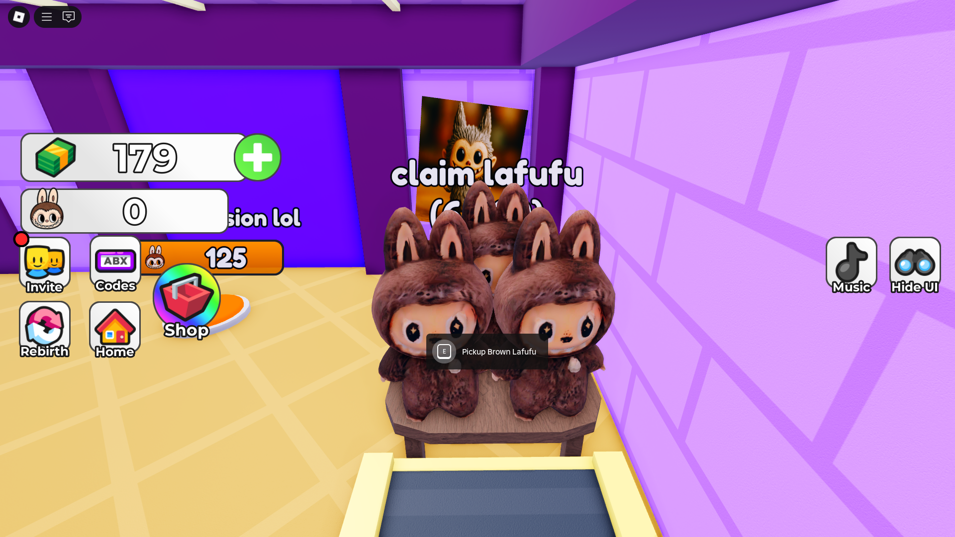 Collecting Lafufu (Image via Roblox)