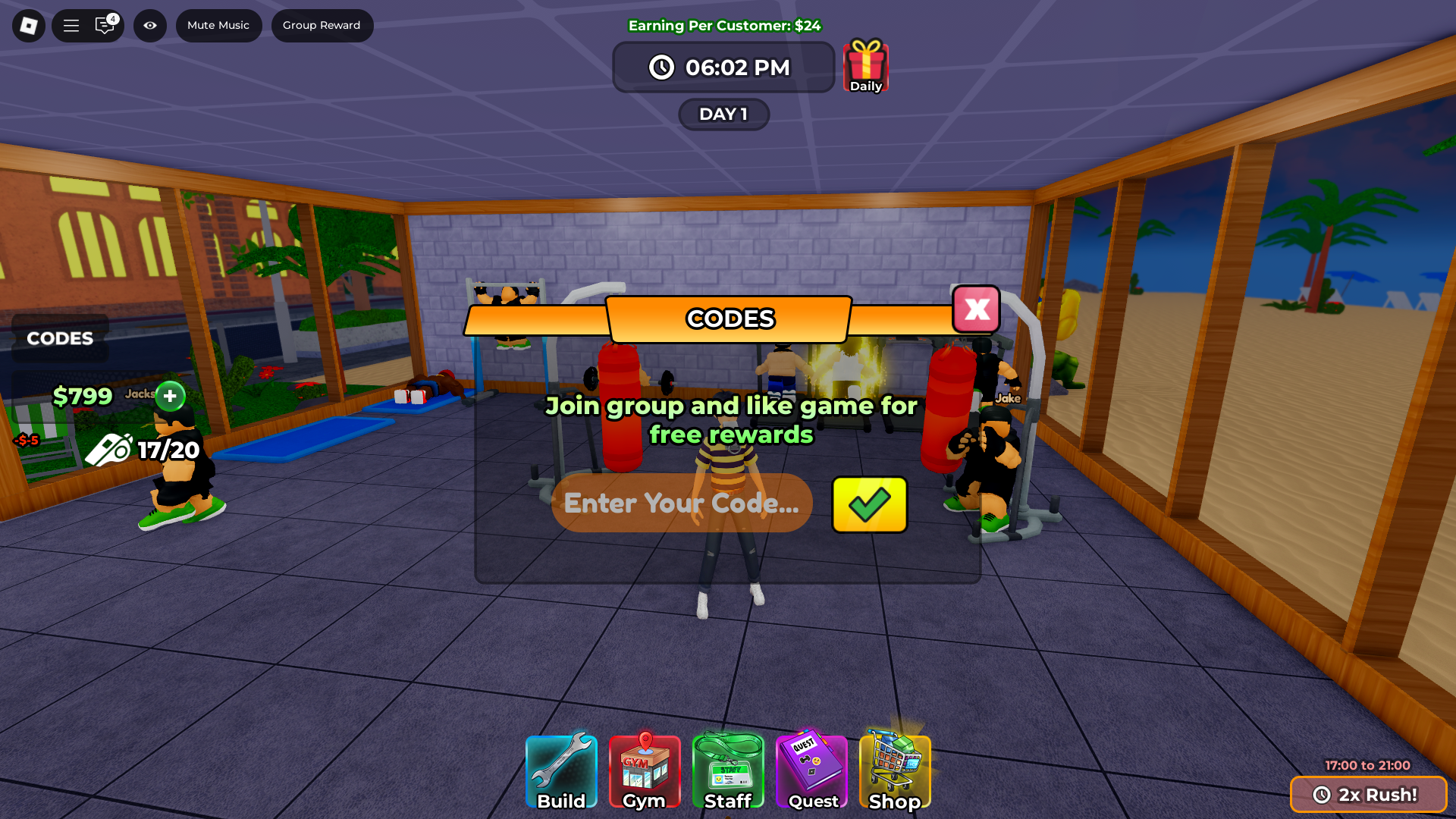 Redeeming codes for free Cash (Image via Roblox)