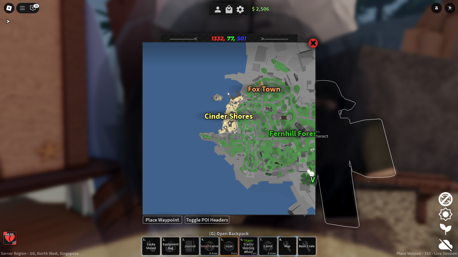 John's location (Image via Roblox)