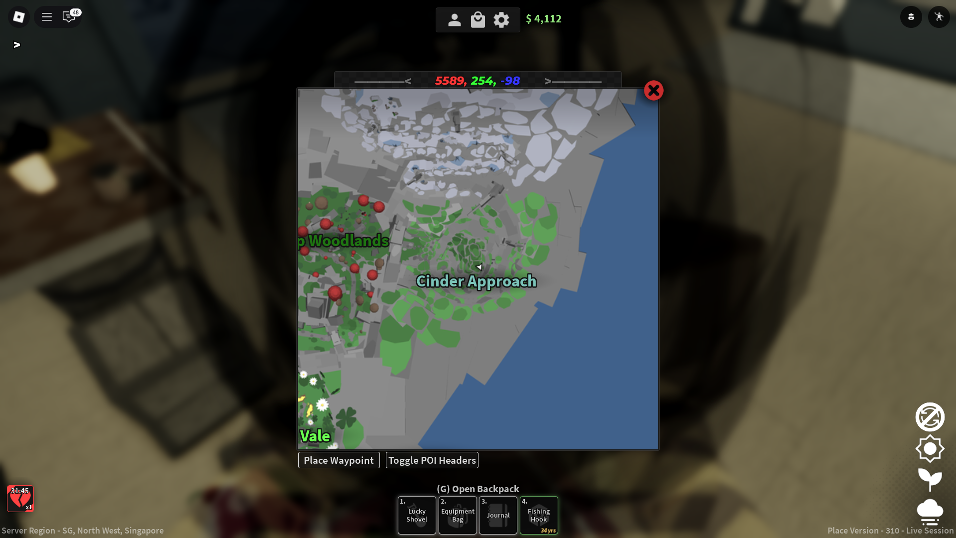 Tom’s Bakery Location (Image via Roblox)