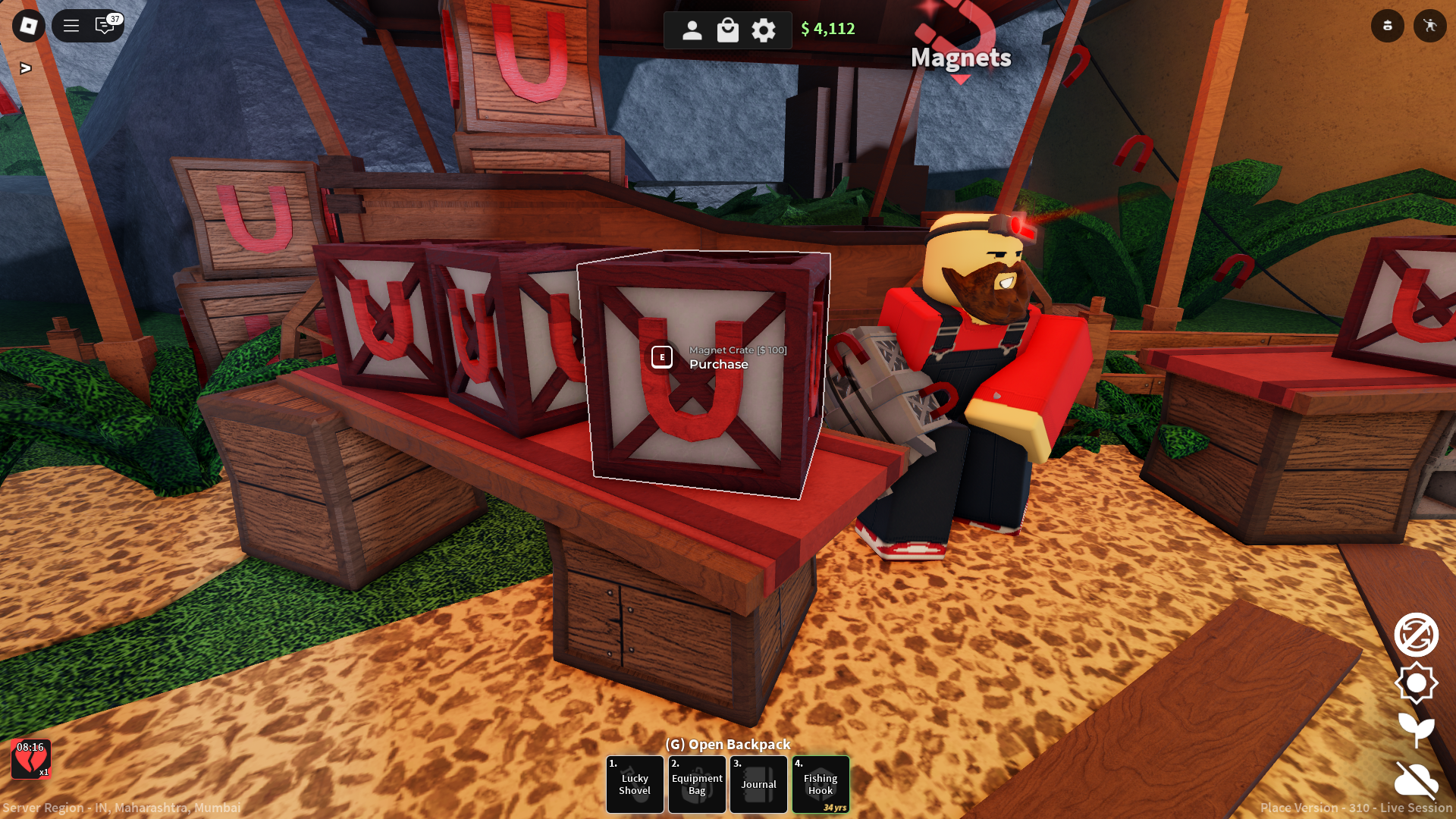 Magnet crate in Dig (Image via Roblox)