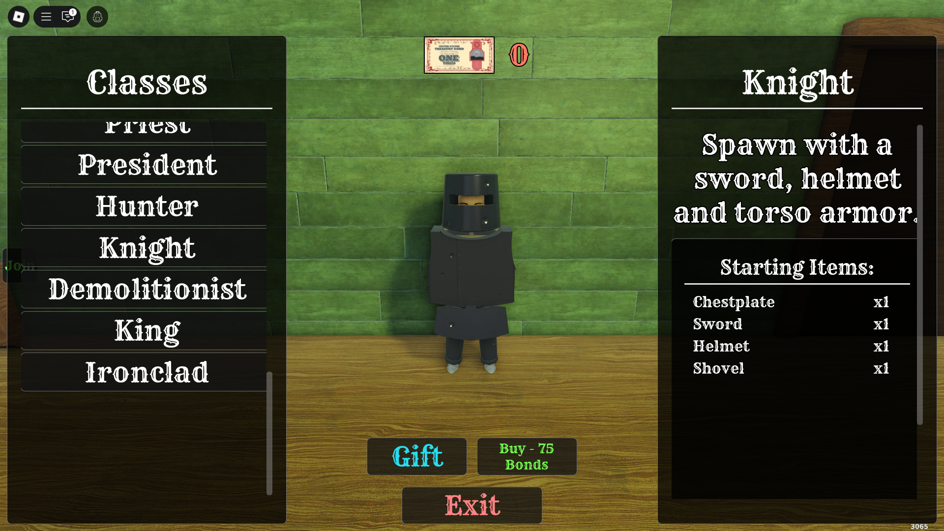 Knight Class Dead Rails (Image via Roblox)