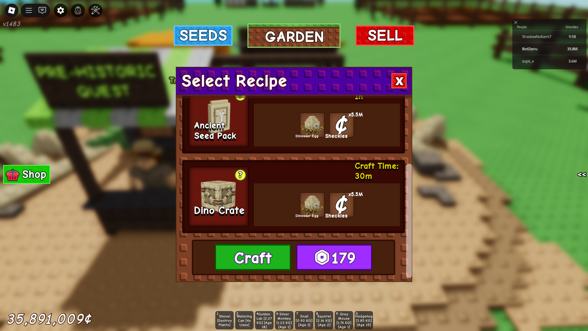Dino Crate in Grow a Garden (Image via Roblox)