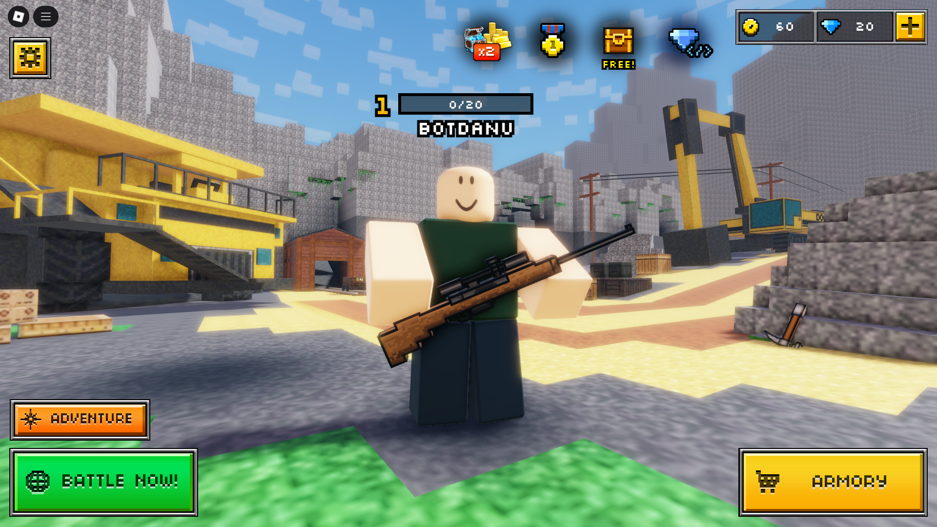 Bloxel Gun (Image via Roblox)