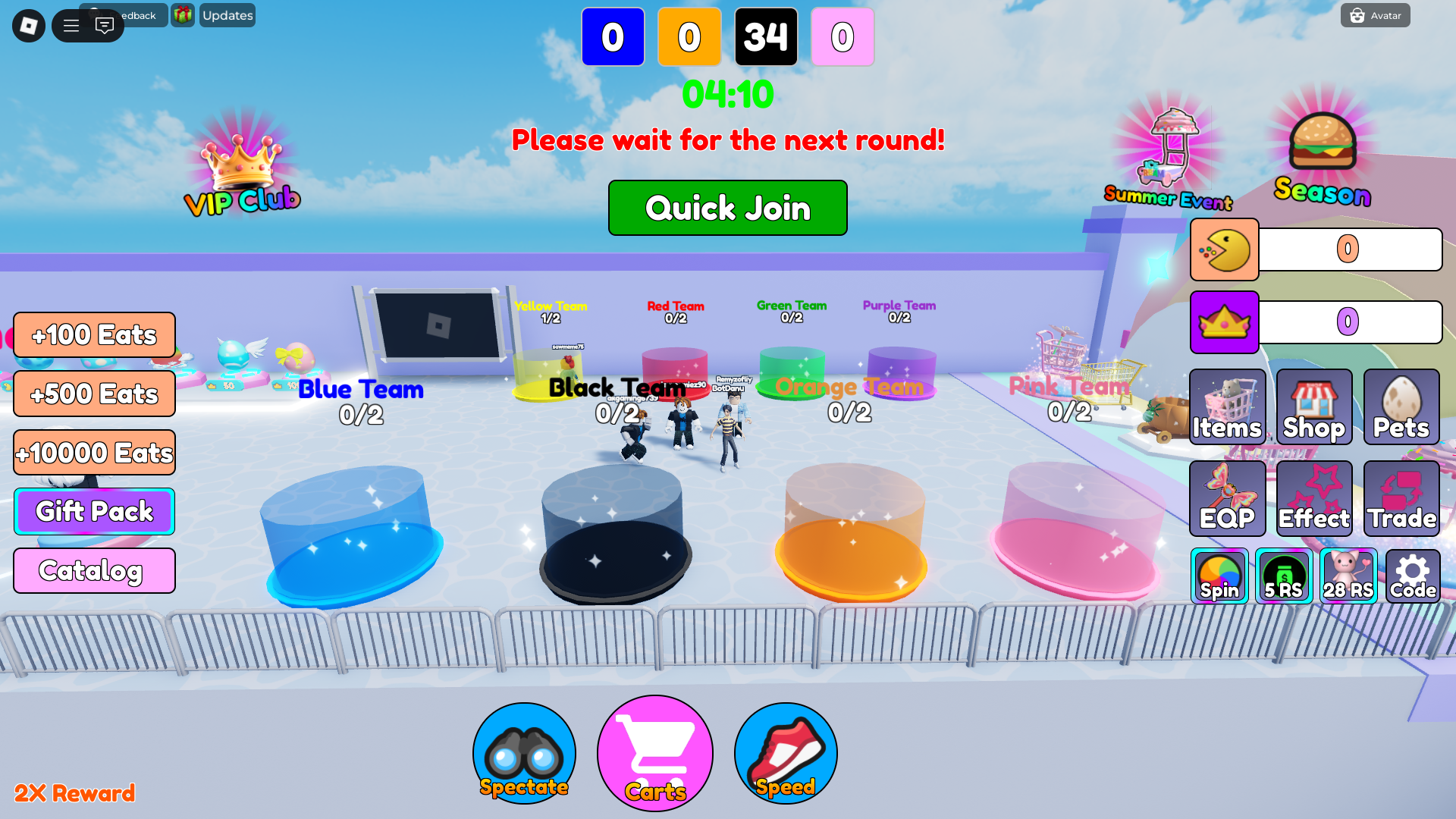Eat Same Color Food Challenge (Image via Roblox)
