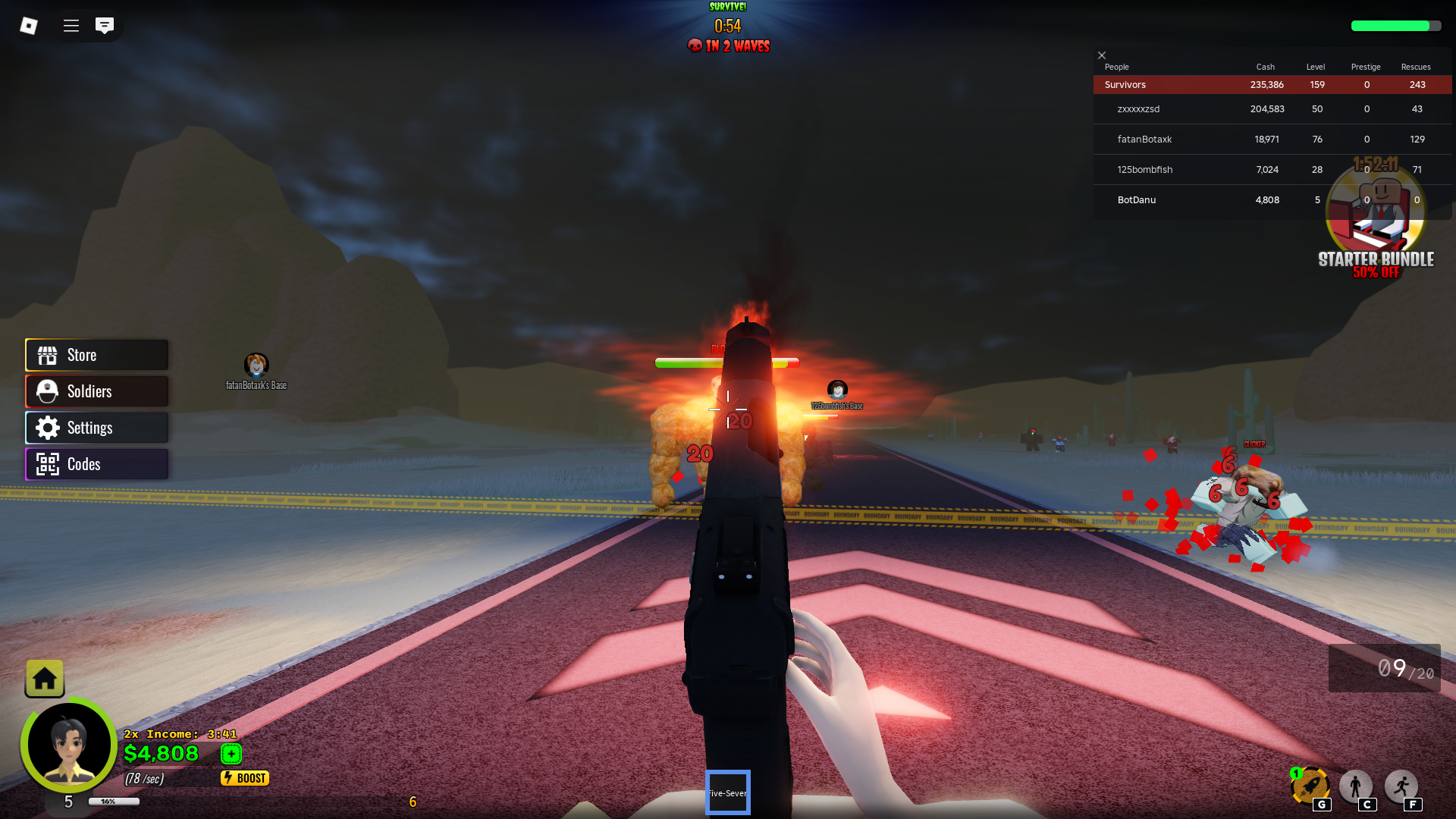 Zombie Resistance Tycoon (Image via Roblox)