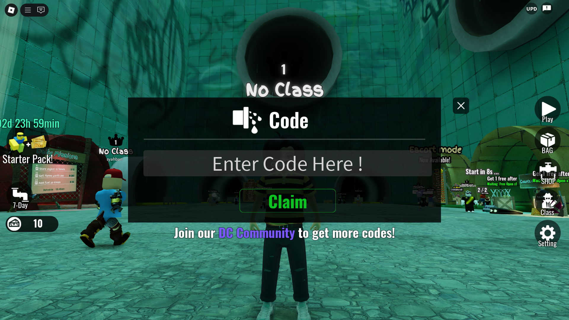 Redeeming codes for free Cheese Bonds (Image via Roblox)