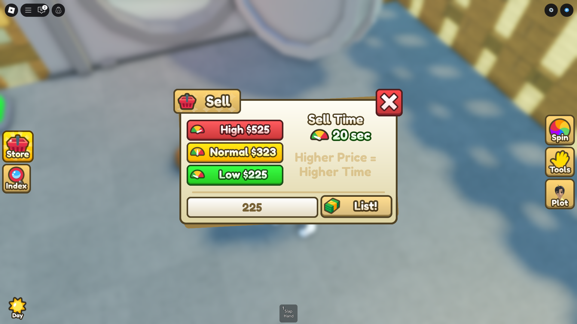 Selling junk (Image via Roblox)