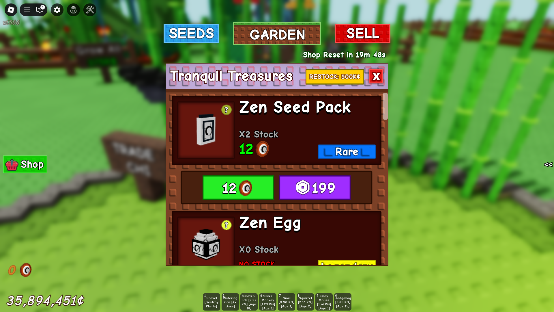 Zen Seed Pack in Tranquil Treasures (Image via Roblox)