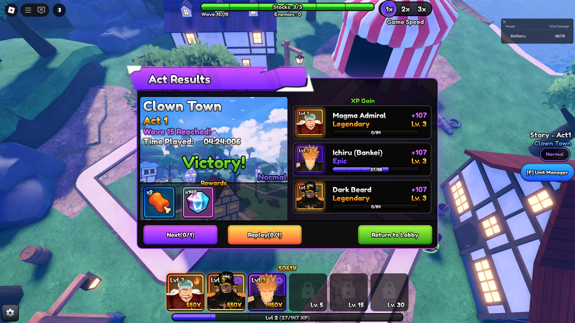 Winning in Anime Final Strike (Image via Roblox)