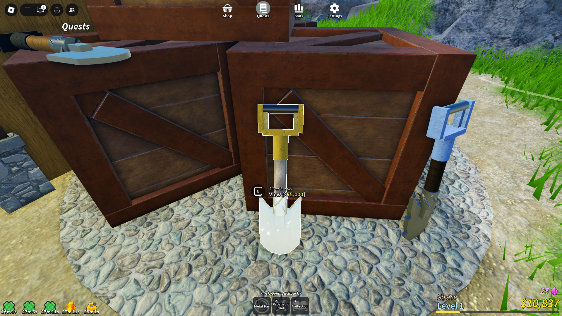 Silver Shovel (Image via Roblox)