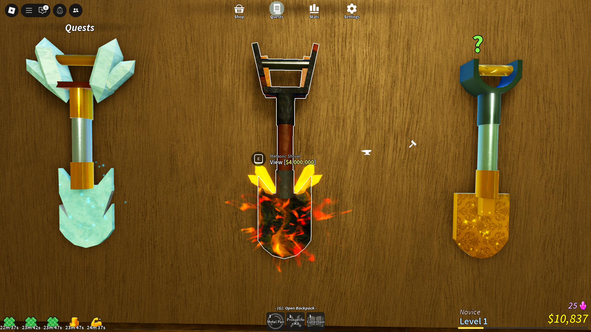 Meteoric Shovel (Image via Roblox)