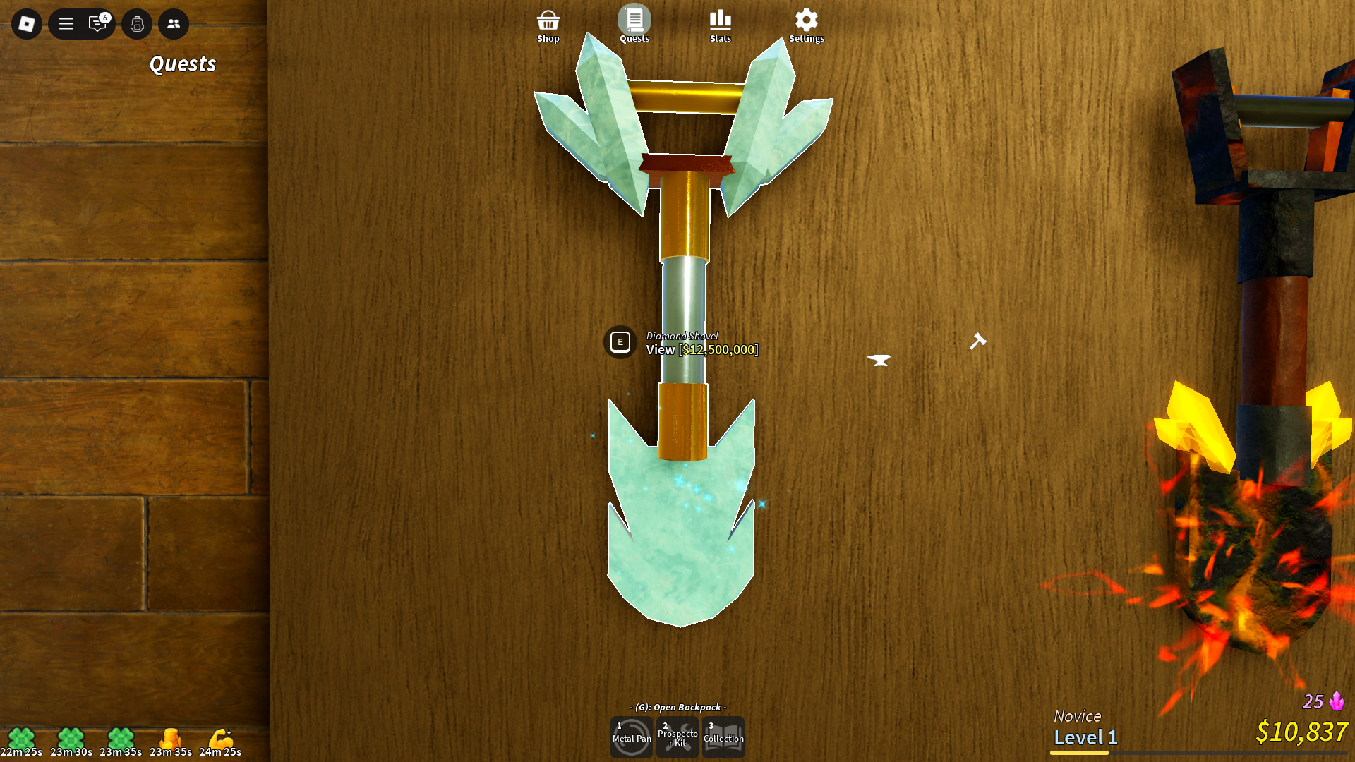 Diamond Shovel (Image via Roblox)