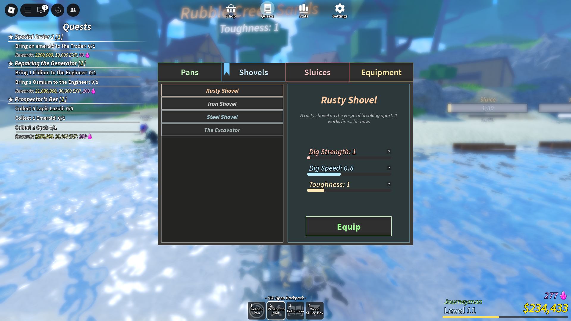 Rusty Shovel (Image via Roblox)