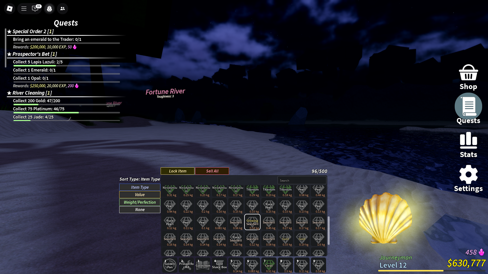 Glowing Seashell (Image via Roblox)
