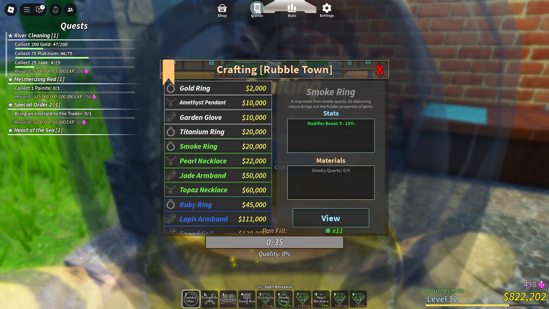 Best Crafted Equipment for Modifier Boost (Image via Roblox)