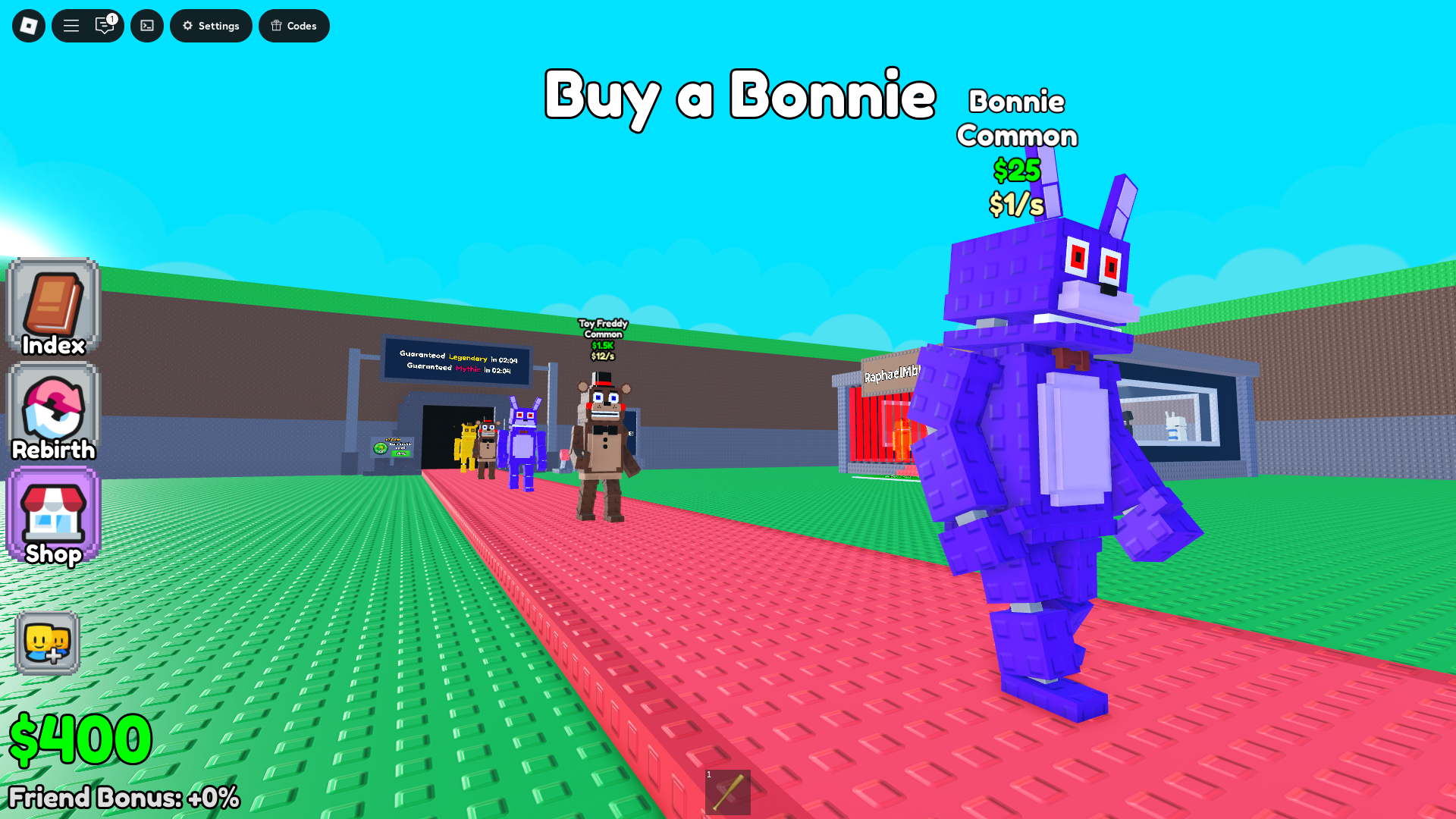 Buying animatronics (Image via Roblox)