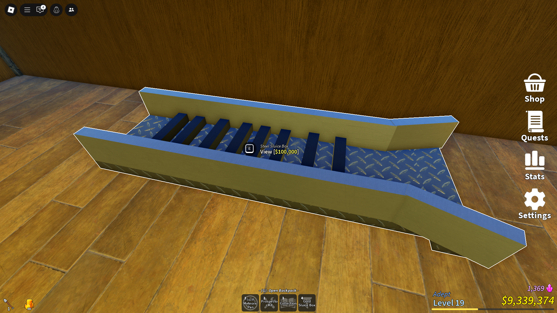Steel Sluice Box (Image via Roblox)