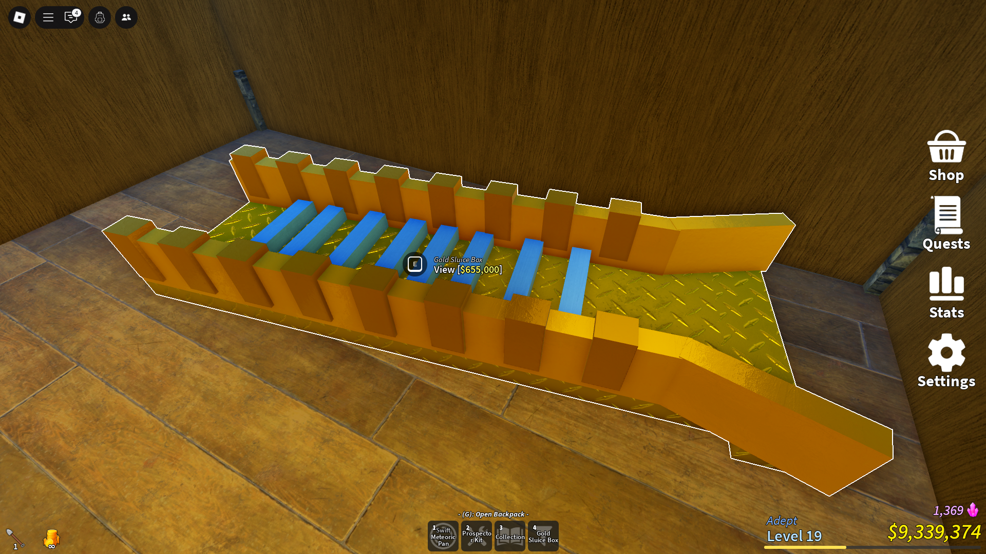 Gold Sluice Box (Image via Roblox)