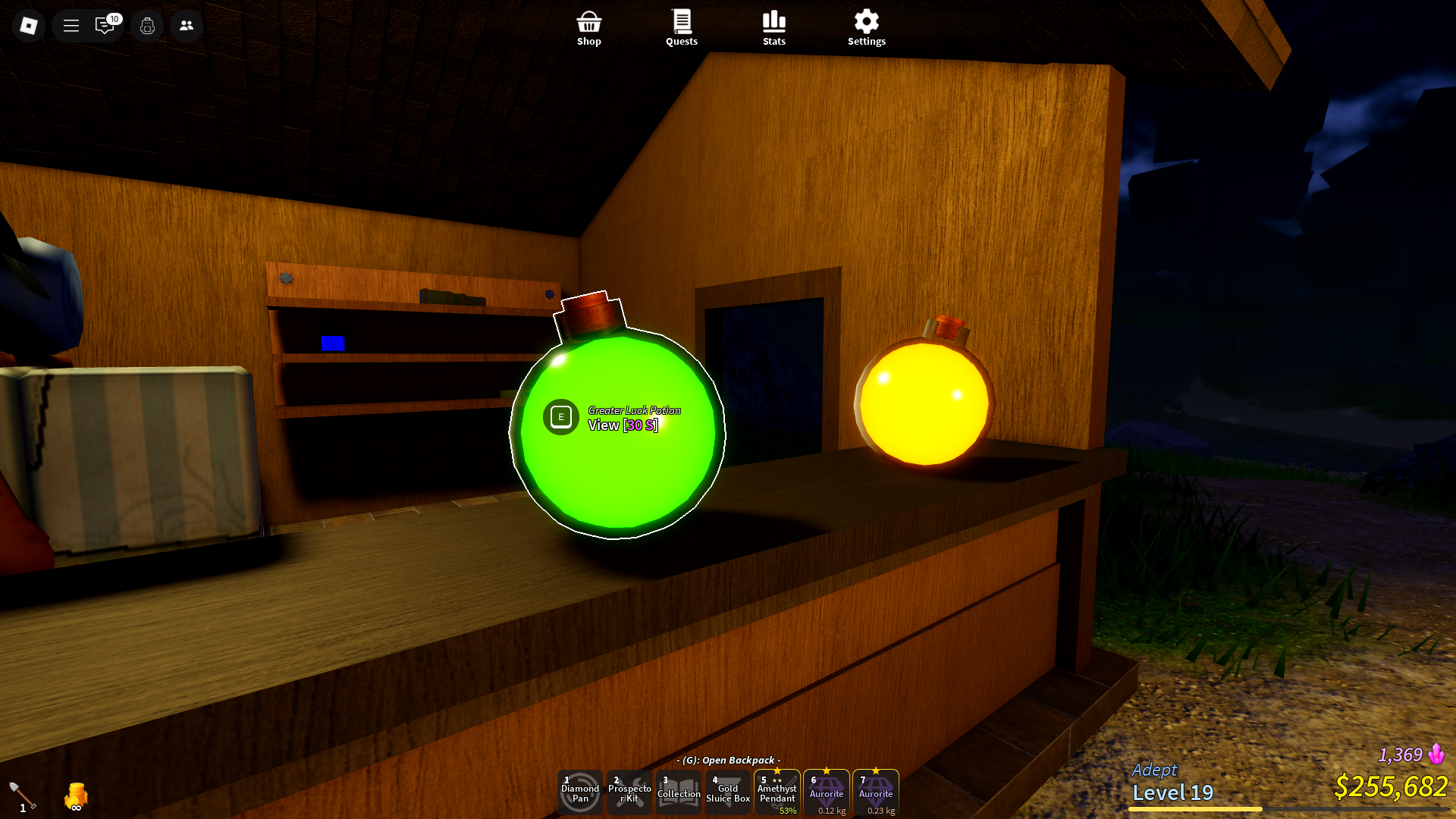 Buying Potions (Image via Roblox)