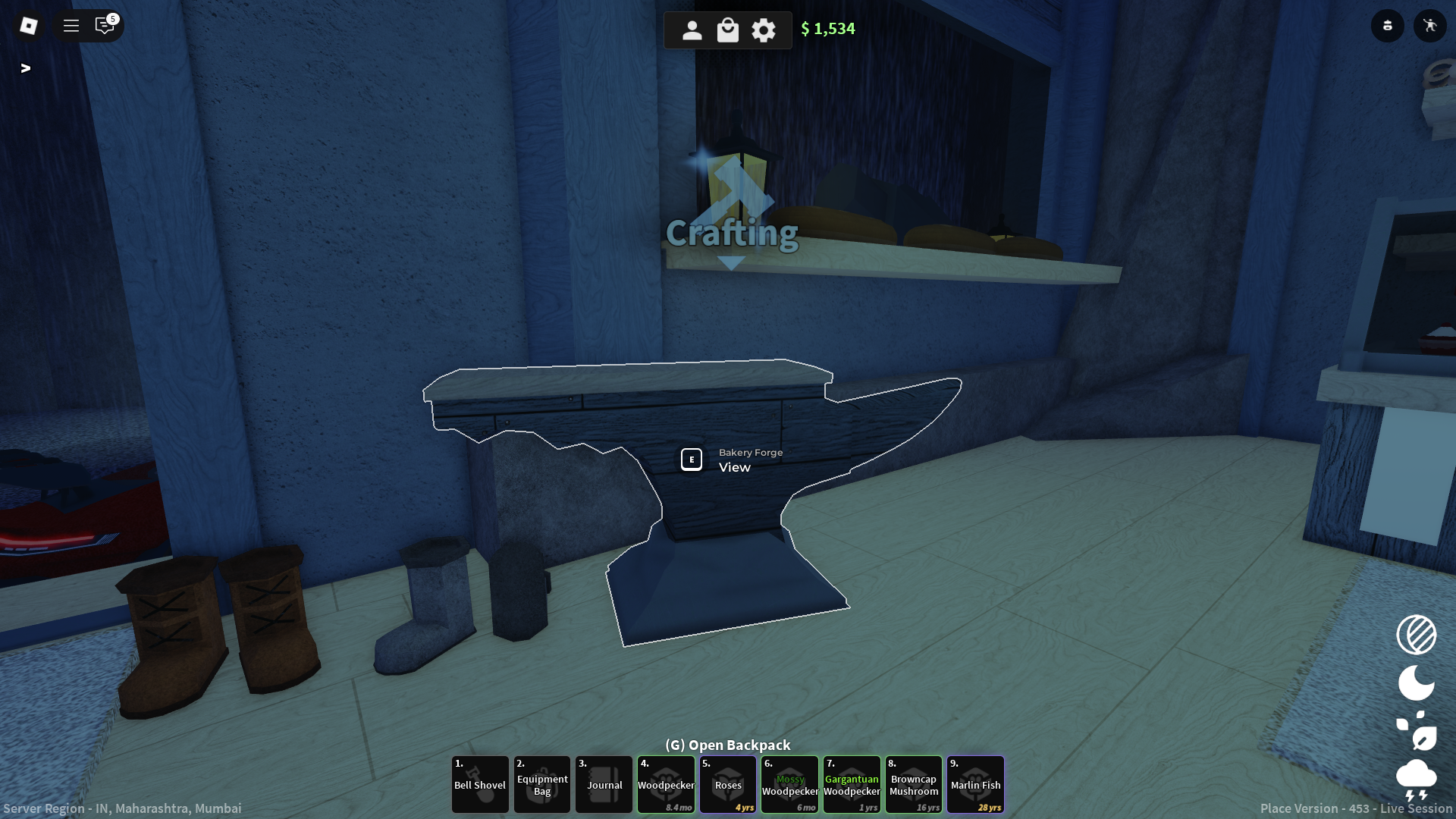 Forge for crafting (Image via Roblox)