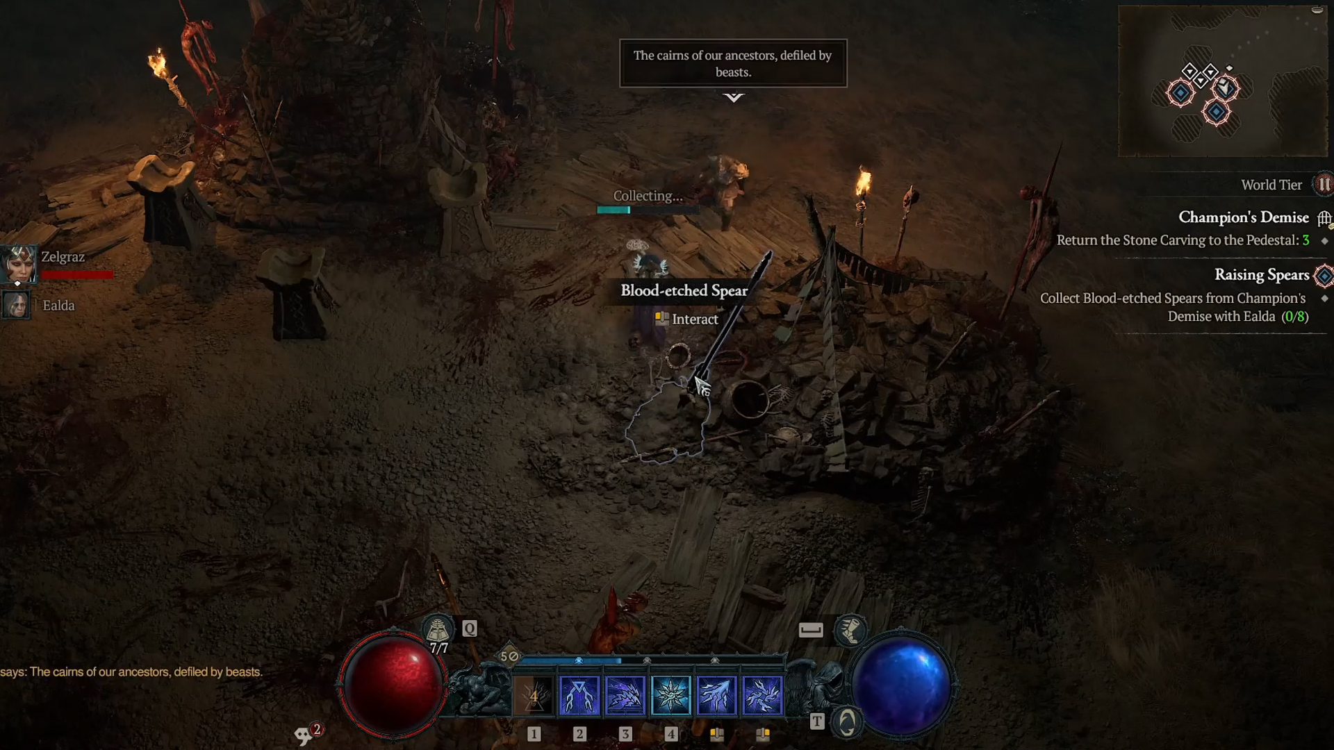 Interact with the Blood-etched Spear to collect it