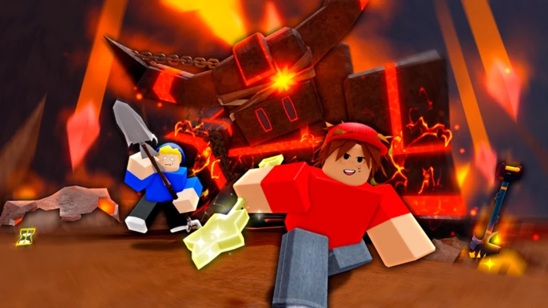 All Cinder Cavern items in Dig (Image via Roblox)