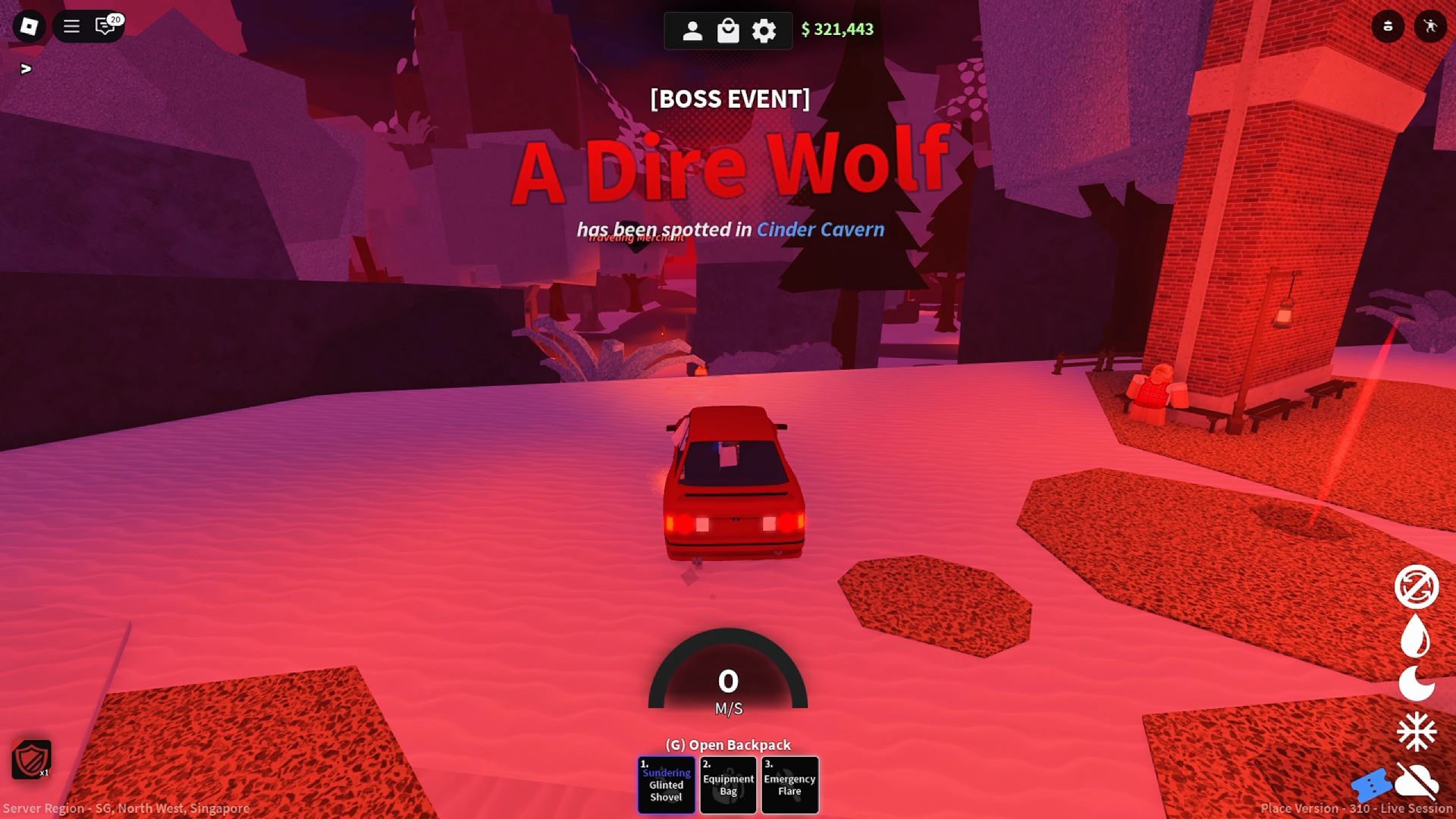 Dire Wolf Spawnned (Image via Roblox)