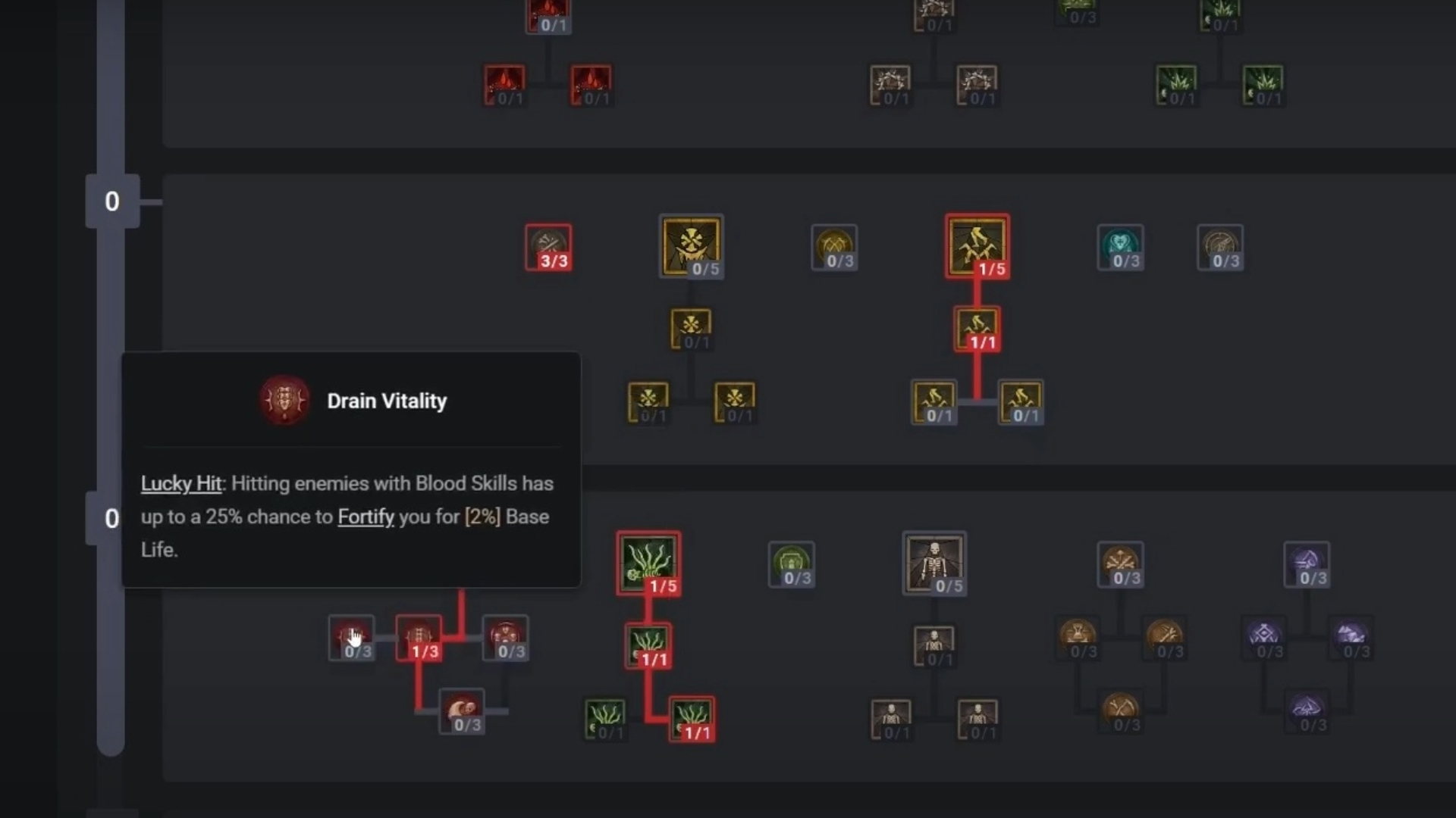 Drain Vitality skill