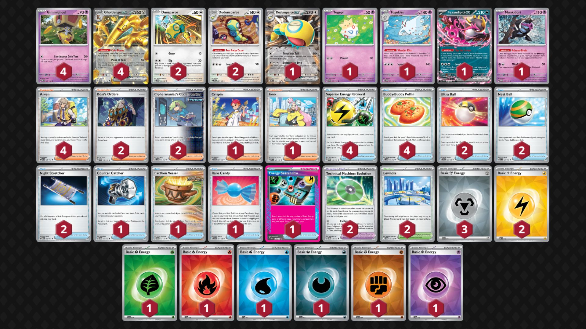 Dudunsparce ex decklist (Image via TPC)